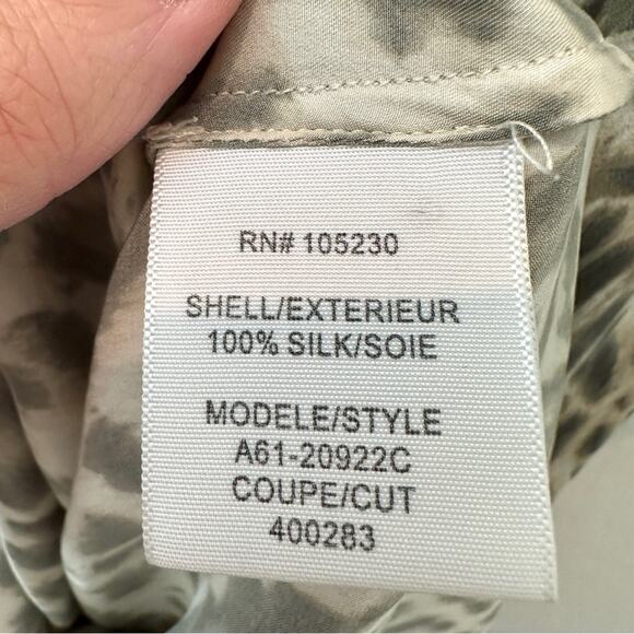 JOIE | 100% Silk Leopard Animal Print Blouse Top | XS - Picture 6 of 7